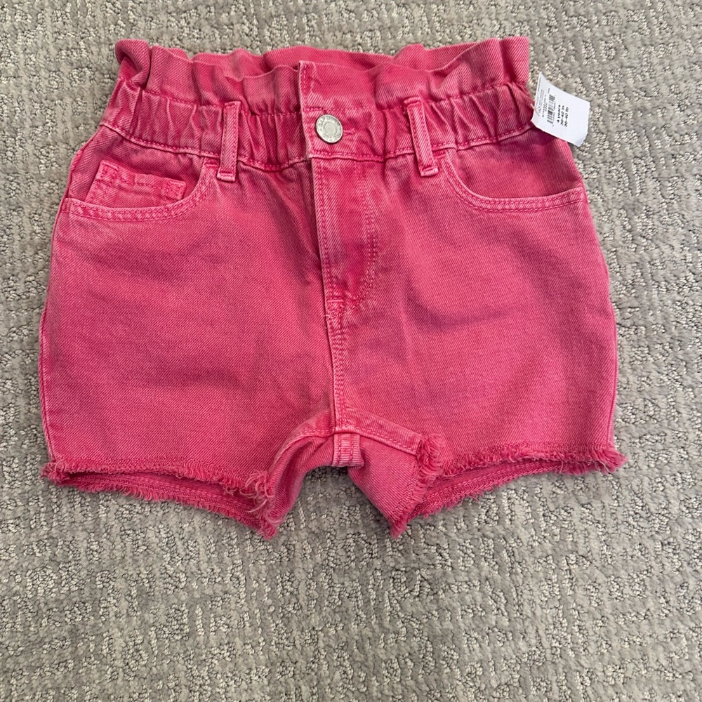 Kids Pink Denim Shorts